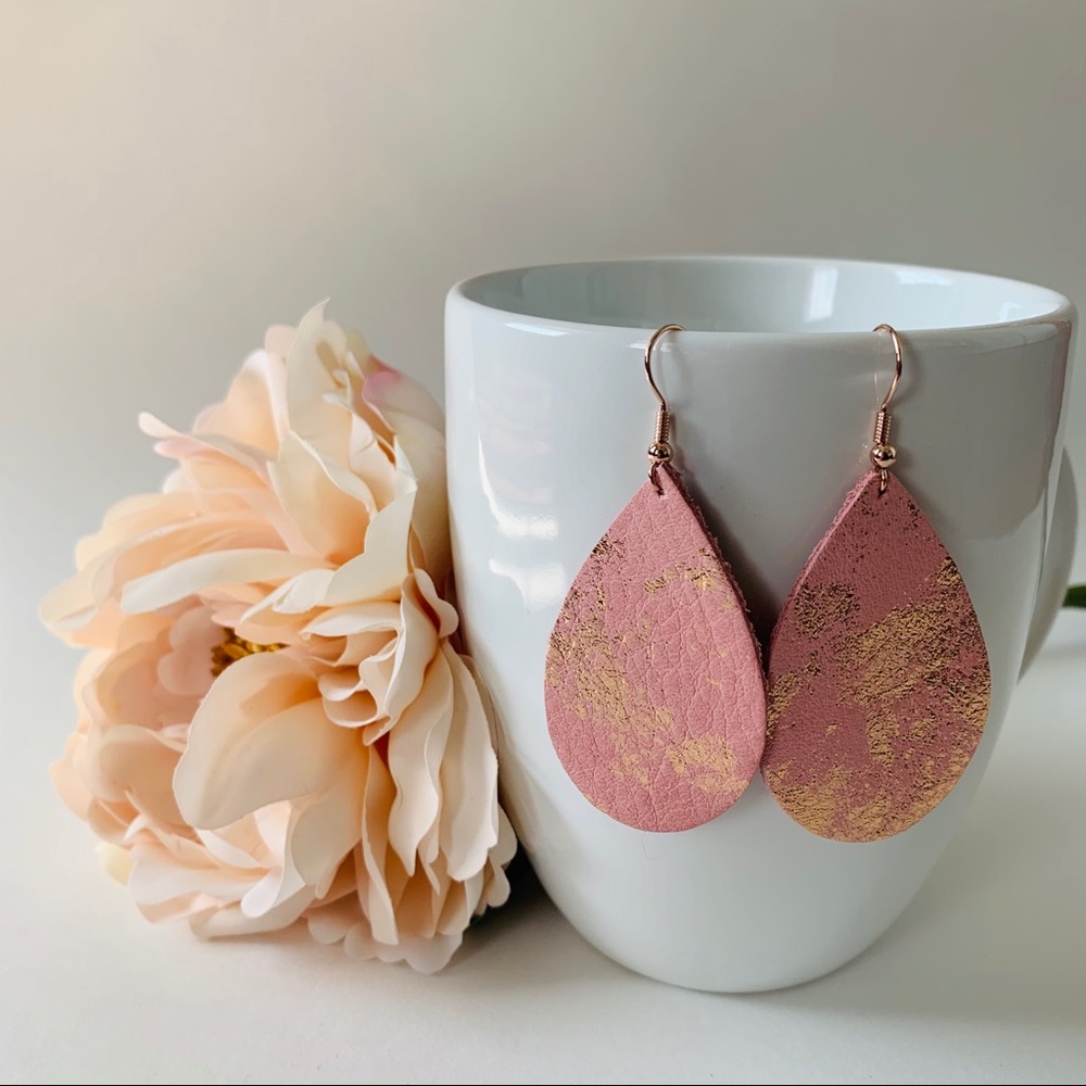 Rose Gold Splash Earrings